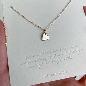 GLDN 14k gold fill initial Lor disk necklace